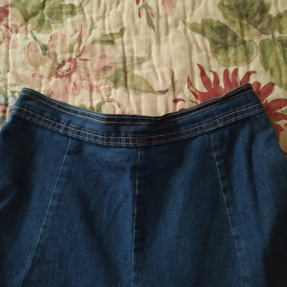 Vintage 1970's Bon Jour Maxi Denim Skirt - Picture 2 of 7